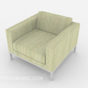 Green Square Single Sofa 3d model