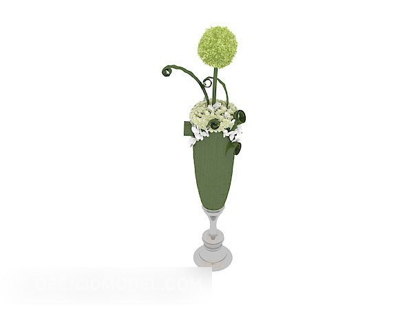 Dekor vázy zelené