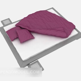 تحميل سرير رمادي نموذج ثلاثي الأبعاد