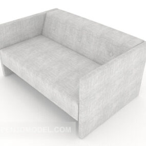 Canapé multijoueur commun gris modèle 3D