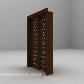 Grey Wood Door 3d model