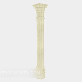 Grey Roman Stone Pillar 3d model