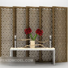 Wood Screen Furniture With Console Table
