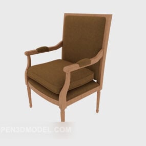 灰色扶手椅仿古设计3d模型