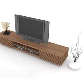 Modello 3d della TV domestica grigia