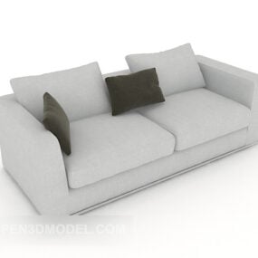 Grey Home Double Sofa 3d model