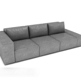 Grey Home Three-person Sofa 3d model
