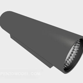 Szara długa lampa punktowa Model 3D