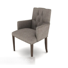 Chaise longue grise modèle 3D