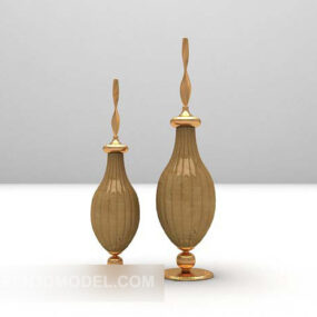 Golden Vase Ornament 3d model