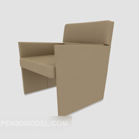 Canapé-lit gris modèle 3D