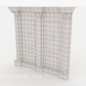 3D-model van grijze steencomponent