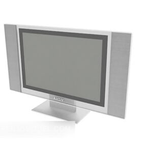 Grå Ultratunn platt-tv 3d-modell