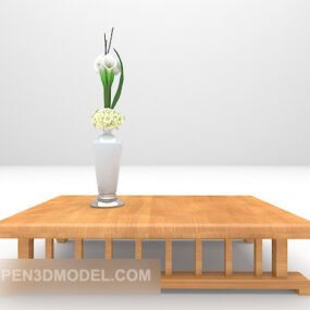 Japanese Wooden Coffee Table V1 3d model