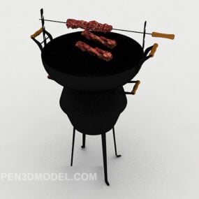 Model 3D grilla na świeżym powietrzu