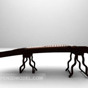 古筝乐器3d模型