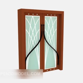 Hall Door Wooden Frame 3d model