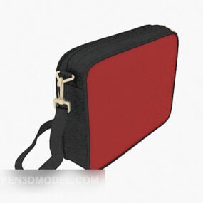 Handbag Bag Fashion Red Leather 3d model