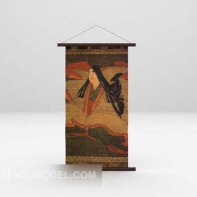 Hanging Painting Chinese Style 3d model
