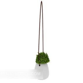 3д модель подвесного домашнего растения в горшке