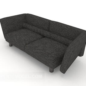 Hemp Double Sofa Furniture 3d modell