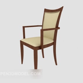 3д модель обеденного кресла с высокой спинкой