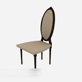 3д модель домашнего обеденного стула с высокой спинкой