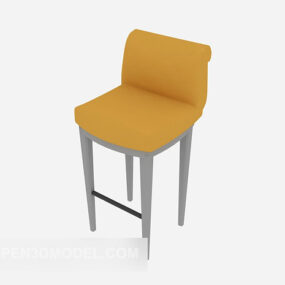 High Bar Chair Yellow Color 3d model