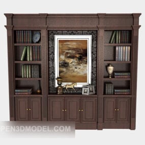 High-end European Bookshelf 3d model