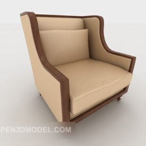 High-end Jane European Single Sofa 3d model