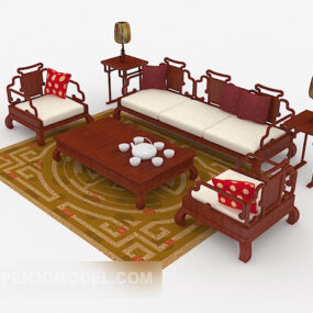 High-end New Chinese Sofa Sets 3d model