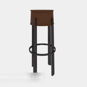 High Bar Seat Wooden 3d model