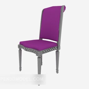 低座紫色座椅3d模型