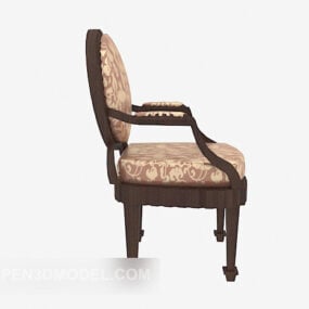 Luksusowe europejskie klasyczne krzesło do jadalni Model 3D
