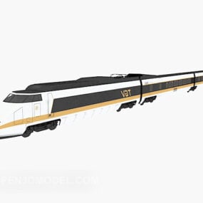 High-speed Rail Bullet Train 3D-malli