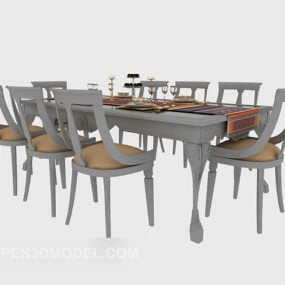 Modello 3d del tavolo americano domestico