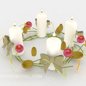 Home Flower Candlestick Decoration 3d model