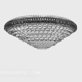 홈 라운드 크리스탈 천장 램프 3d 모델