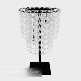 Modelo 3d de decoração de abajur de mesa de cristal para casa