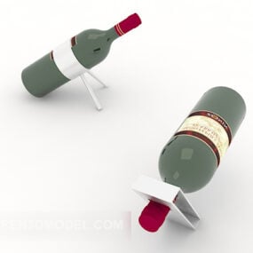 Etusivu Red Wine Bottle 3D-malli
