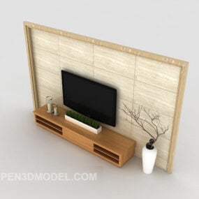 Domácí televizní nástěnný nábytek 3D model