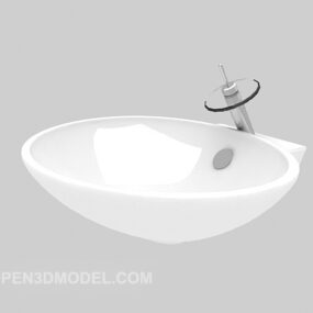 Lavabo de salle de bain moderne modèle 3D