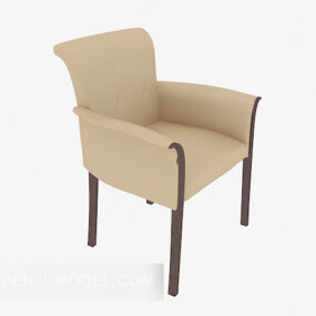 كرسي صالة مسند الذراع المنزلي نموذج ثلاثي الأبعاد