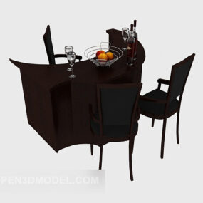 Home Bar Table Table Chair Set 3d model