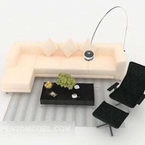 Hembaserad Relax Multi-person Sofa 3d-modell