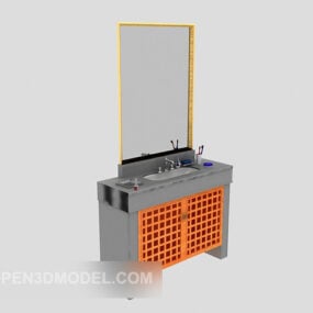 Hemmabadskåp, badrumsspegel 3d-modell