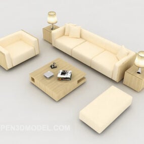 Home Beige Sofa 3d model