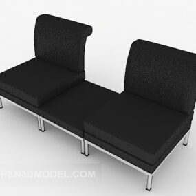 Home Black Multiplayer Sofa Furniture 3d model