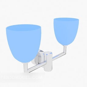 Home Blue Shade Wall Lamp 3d model