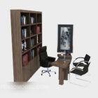 Home Bookcase Working Desk Set
